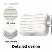 Elago AirPods Pro Suitcase - удароустойчив силиконов калъф с карабинер за Apple Airpods Pro (бял) 3