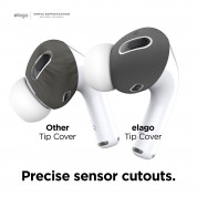 Elago Airpods Pro Secure Fit - антибактериални силиконови калъфчета за Apple Airpods Pro (4 броя) (бял-сив) 2
