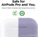 Elago Airpods Original Basic Silicone Case - силиконов калъф за Apple Airpods Pro (лилав-сив) 2