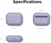 Elago Airpods Original Basic Silicone Case - силиконов калъф за Apple Airpods Pro (лилав-сив) 5