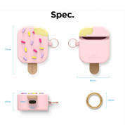 Elago Airpods Ice Cream Design Silicone Case - силиконов калъф с карабинер за Apple Airpods и Apple Airpods 2 (розов)  7