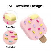 Elago Airpods Ice Cream Design Silicone Case - силиконов калъф с карабинер за Apple Airpods и Apple Airpods 2 (розов)  5