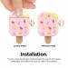 Elago Airpods Ice Cream Design Silicone Case - силиконов калъф с карабинер за Apple Airpods и Apple Airpods 2 (розов)  7