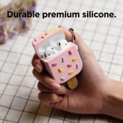 Elago Airpods Ice Cream Design Silicone Case - силиконов калъф с карабинер за Apple Airpods и Apple Airpods 2 (розов)  4
