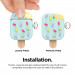 Elago Airpods Ice Cream Design Silicone Case - силиконов калъф с карабинер за Apple Airpods и Apple Airpods 2 (светлозелен)  6