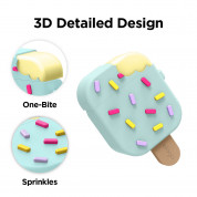 Elago Airpods Ice Cream Design Silicone Case - силиконов калъф с карабинер за Apple Airpods и Apple Airpods 2 (светлозелен)  4