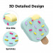 Elago Airpods Ice Cream Design Silicone Case - силиконов калъф с карабинер за Apple Airpods и Apple Airpods 2 (светлозелен)  5
