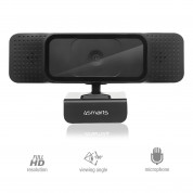 4smarts Universal Webcam 1080p - домашна уеб видеокамера 1080p FHD с микрофон (черен) 1