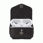 SwitchEasy Wrap AirPods Pro Leather Case - кожен калъф за Apple Airpods Pro (тъмносив)  3