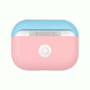 SwitchEasy Colors Duo Caps Case - силиконов калъф за Apple Airpods Pro (розов-светлосин)  2