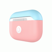 SwitchEasy Colors Duo Caps Case - силиконов калъф за Apple Airpods Pro (розов-светлосин) 