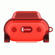 SwitchEasy MoveBuddy AirPods Case - силиконов калъф за Apple Airpods и Apple Airpods 2 with Wireless Charging Case (червен-прозрачен)  1