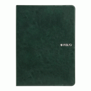 SwitchEasy CoverBuddy Folio Case - кожен кейс с поставка и отделение за Apple Pencil за iPad 7 (2019), iPad 8 (2020) (тъмнозелен) 3