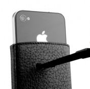 SENA Kutu Patent - кожен калъф ръчна изработка, естествена кожа за iPhone 4/4S (черен-гладка кожа) 2