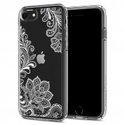 Spigen Ciel White Mandala Case - дизайнерски удароустойчив кейс за iPhone SE (2020), iPhone 8, iPhone 7 (прозрачен)