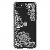 Spigen Ciel White Mandala Case - дизайнерски удароустойчив кейс за iPhone SE (2022), iPhone SE (2020), iPhone 8, iPhone 7 (прозрачен) 1