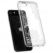 Spigen Ciel White Mandala Case - дизайнерски удароустойчив кейс за iPhone SE (2022), iPhone SE (2020), iPhone 8, iPhone 7 (прозрачен) 2