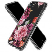 Spigen Ciel Rose Floral Case - дизайнерски удароустойчив кейс за iPhone SE (2022), iPhone SE (2020), iPhone 8, iPhone 7 (прозрачен) 1