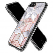 Spigen Ciel Cyrill Etoile Pink Marble Case - дизайнерски удароустойчив кейс за iPhone SE (2022), iPhone SE (2020), iPhone 8, iPhone 7 (прозрачен) 1