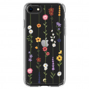 Spigen Ciel Flower Garden Case - дизайнерски удароустойчив кейс за iPhone SE (2022), iPhone SE (2020), iPhone 8, iPhone 7 (прозрачен) 1
