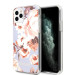 Guess Flower Collection Case 02 - дизайнерски кейс с висока защита за iPhone 11 Pro Max (бял) 1