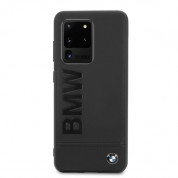 BMW Signature Genuine Leather Soft Case - кожен кейс (естествена кожа) за Samsung Galaxy S20 Ultra (черен) 4