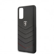 Ferrari Heritage Quilted Leather Hard Case - кожен кейс (естествена кожа) за Samsung Galaxy S20 (черен) 2