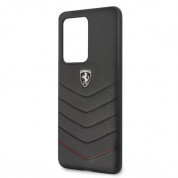 Ferrari Heritage Quilted Leather Hard Case - кожен кейс (естествена кожа) за Samsung Galaxy S20 Ultra (черен) 2