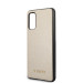 Guess Iridescent Leather Hard Case - дизайнерски кожен кейс за Samsung Galaxy S20 (златист) 3