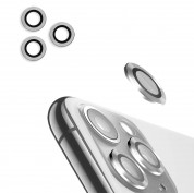 USAMS Metal Camera Lens Glass Film for Apple iPhone 11 Pro (silver)