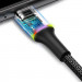 Baseus Halo USB-C Cable (CATGH-A01) - кабел с въжена оплетка за устройства с USB-C порт (50 см) (черен)  4