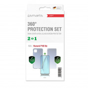 4smarts 360° Protection Set - тънък силиконов кейс и стъклено защитно покритие за дисплея на Huawei P40 Lite (прозрачен) 1