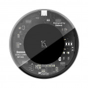 Baseus Simple Wireless Charger (WXJK-BA02) - поставка (пад) за безжично зареждане с технология за бързо зареждане за Qi съвместими устройства (черен) 1