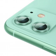 Baseus Alloy Protection Ring Lens Film (SGAPIPH61S-AJT06)- предпазни стъклени лещи за камерата на iPhone 11 (зелен) 2