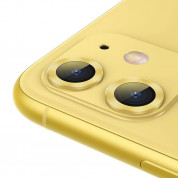 Baseus Alloy Protection Ring Lens Film (SGAPIPH61S-AJT0Y) - предпазни стъклени лещи за камерата на iPhone 11 (жълт) 2