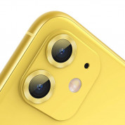 Baseus Alloy Protection Ring Lens Film (SGAPIPH61S-AJT0Y) - предпазни стъклени лещи за камерата на iPhone 11 (жълт) 3