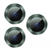 Baseus Alloy Protection Ring Lens Film (SGAPIPH58S-AJT06) - предпазни стъклени лещи за камерата на iPhone 11 Pro, iPhone 11 Pro Max (зелен)