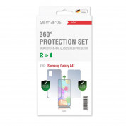 4smarts 360° Protection Set Limited Cover - тънък силиконов кейс и стъклено защитно покритие за дисплея на Samsung Galaxy A41 (прозрачен)