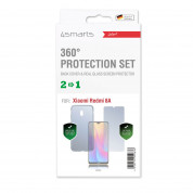 4smarts 360° Protection Set - тънък силиконов кейс и стъклено защитно покритие за дисплея на Xiaomi Redmi 8A (прозрачен) 1