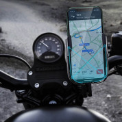 Baseus Armor Motorcycle Phone Holder (SUKJA-0S) - универсална поставка за колело и мотоциклет за мобилни телефони (сребрист) 11