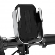 Baseus Armor Motorcycle Phone Holder (SUKJA-0S) - универсална поставка за колело и мотоциклет за мобилни телефони (сребрист) 3
