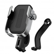 Baseus Armor Motorcycle Phone Holder (SUKJA-0S) - универсална поставка за колело и мотоциклет за мобилни телефони (сребрист)