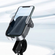 Baseus Armor Motorcycle Phone Holder (SUKJA-0S) - универсална поставка за колело и мотоциклет за мобилни телефони (сребрист) 5