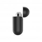 Baseus Lets Go Silica Gel Case - силиконов калъф с карабинер за Apple Airpods & Apple Airpods 2 (черен) 3
