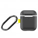 Baseus Lets Go Silica Gel Case - силиконов калъф с карабинер за Apple Airpods & Apple Airpods 2 (черен) 1
