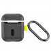 Baseus Lets Go Silica Gel Case - силиконов калъф с карабинер за Apple Airpods & Apple Airpods 2 (черен) 2