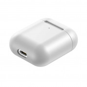 Baseus Lets Go Silica Gel Case - силиконов калъф с карабинер за Apple Airpods & Apple Airpods 2 (бял) 4