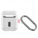 Baseus Lets Go Silica Gel Case - силиконов калъф с карабинер за Apple Airpods & Apple Airpods 2 (бял) 2