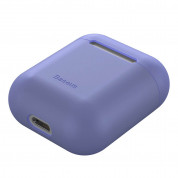 Baseus Super Thin Silica Gel Case - силиконов калъф за Apple Airpods & Apple Airpods 2 (лилав) 5