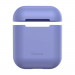 Baseus Super Thin Silica Gel Case - силиконов калъф за Apple Airpods & Apple Airpods 2 (лилав) 4